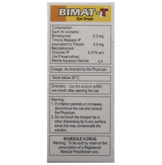 bimat t eye drops 3 ml